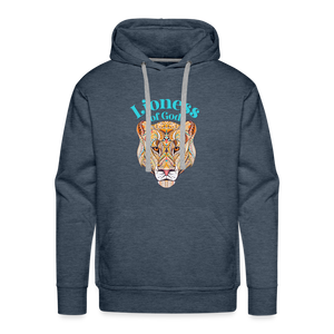 Lioness of God - Unisex Premium Hoodie - heather denim