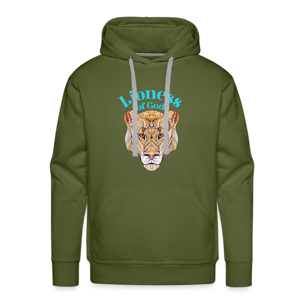 Lioness of God - Unisex Premium Hoodie - olive green
