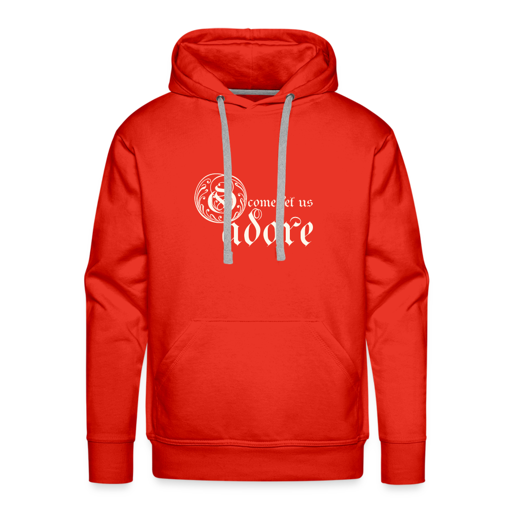 O Come Let Us Adore - Unisex Premium Hoodie - red