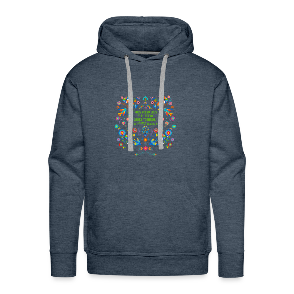 Al Polvo Serás Tornado - Unisex Premium Hoodie - heather denim