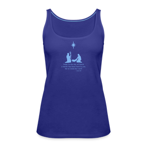 A Savior Has Been Born - Women’s Premium Tank Top - royal blue
