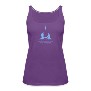 A Savior Has Been Born - Women’s Premium Tank Top - purple