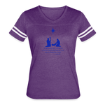A Savior Has Been Born - Women’s Vintage Sport T-Shirt - vintage purple/white