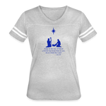 A Savior Has Been Born - Women’s Vintage Sport T-Shirt - heather gray/white