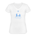 A Savior Has Been Born - Women's V-Neck T-Shirt - white