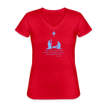 A Savior Has Been Born - Women's V-Neck T-Shirt - red