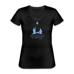 A Savior Has Been Born - Women's V-Neck T-Shirt - black