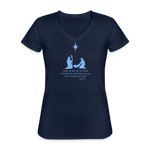 A Savior Has Been Born - Women's V-Neck T-Shirt - navy