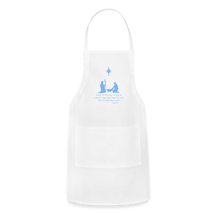 A Savior Has Been Born - Adjustable Apron - white