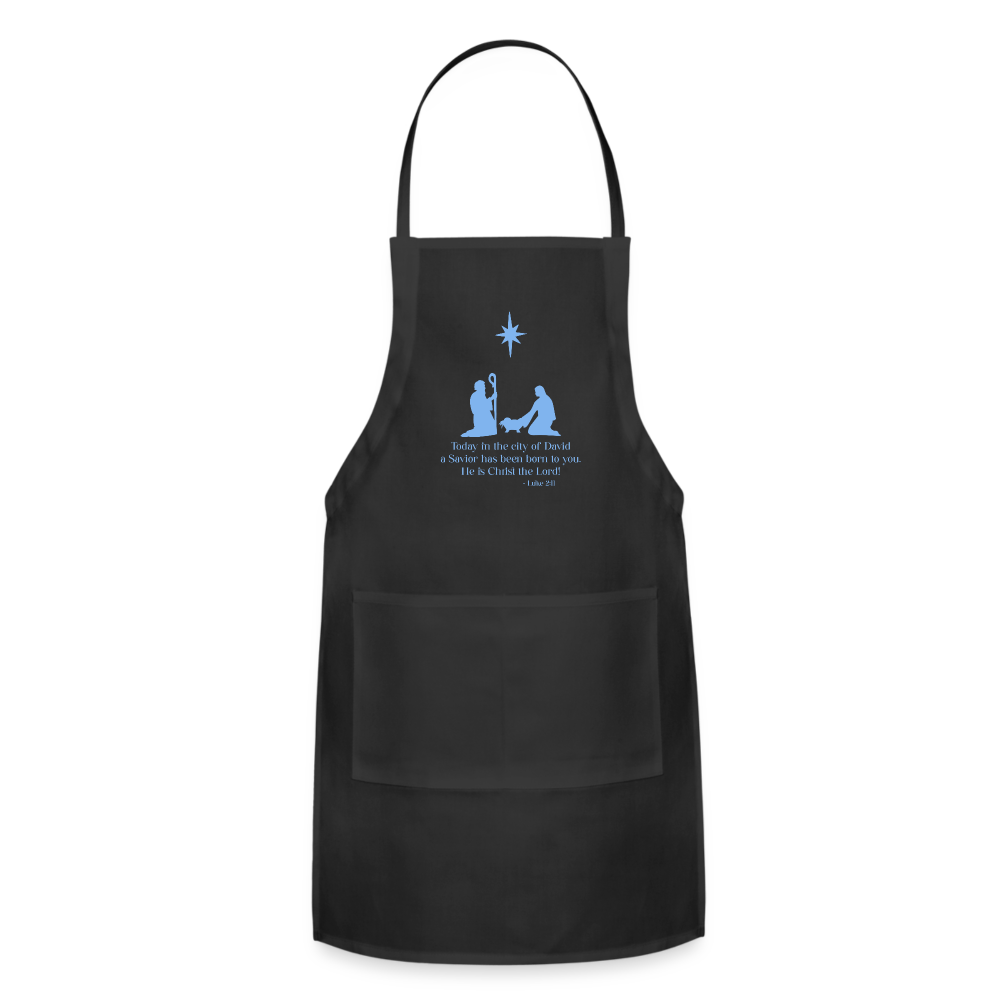 A Savior Has Been Born - Adjustable Apron - black