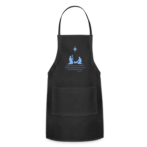 A Savior Has Been Born - Adjustable Apron - black