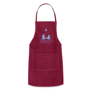 A Savior Has Been Born - Adjustable Apron - burgundy