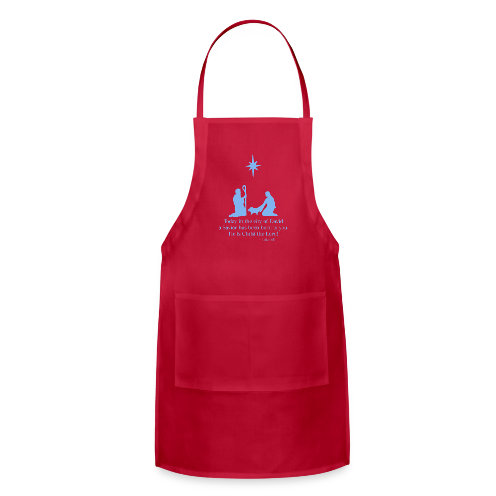 A Savior Has Been Born - Adjustable Apron - red