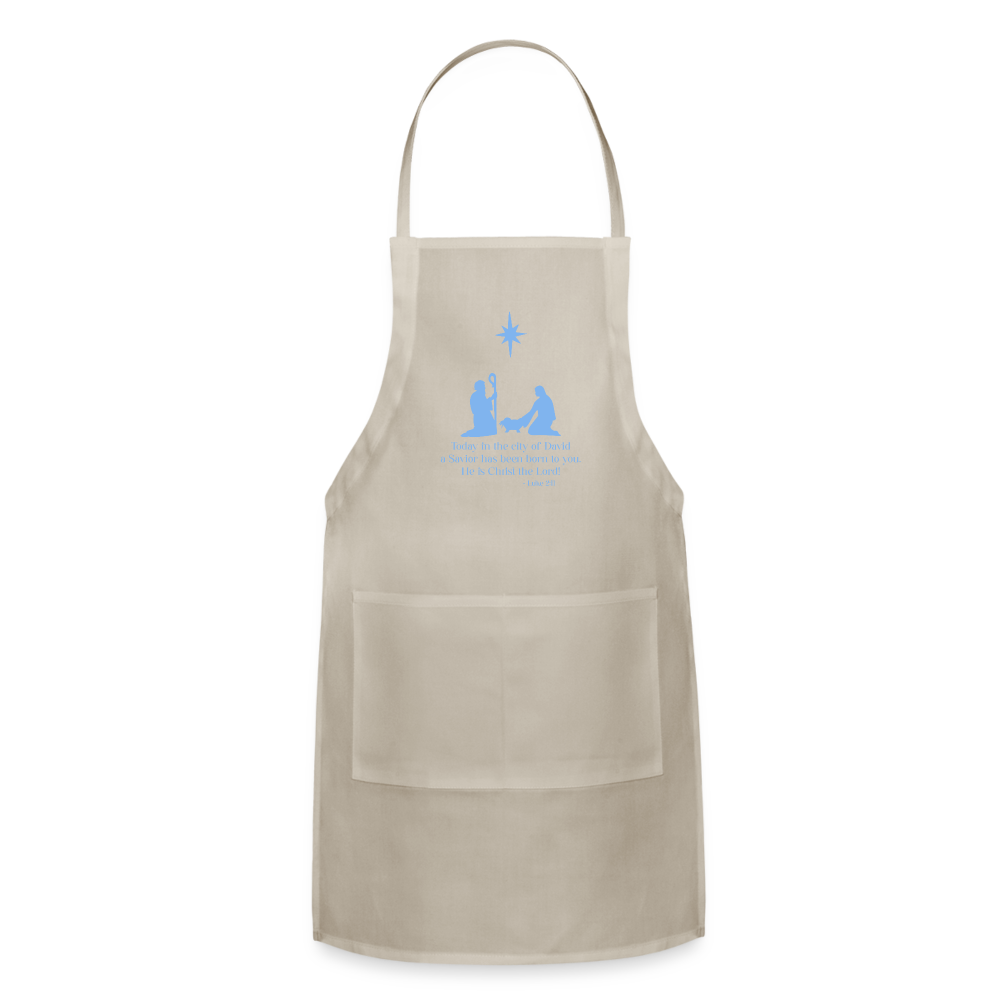 A Savior Has Been Born - Adjustable Apron - natural