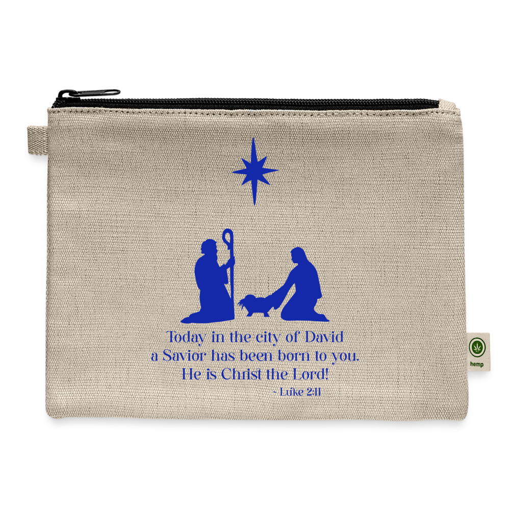 A Savior Has Been Born - Carry All Pouch - natural