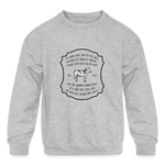 Grass for Cattle - Kids' Crewneck Sweatshirt - heather gray
