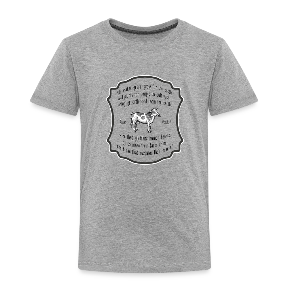 Grass for Cattle - Toddler Premium T-Shirt - heather gray