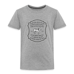 Grass for Cattle - Toddler Premium T-Shirt - heather gray