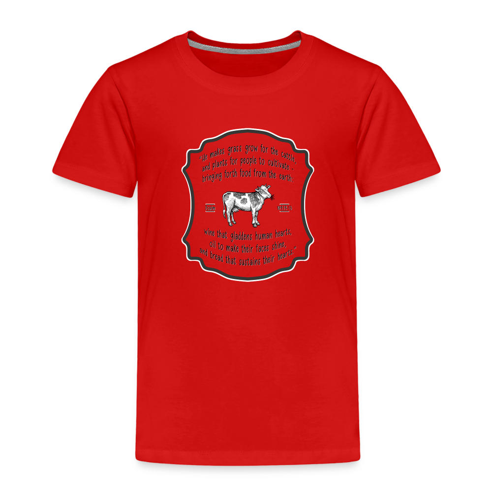 Grass for Cattle - Toddler Premium T-Shirt - red