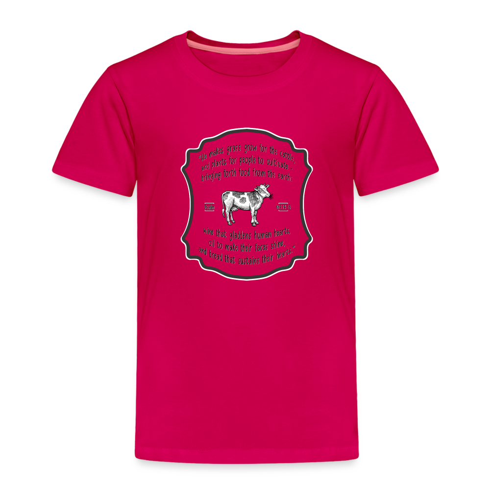 Grass for Cattle - Toddler Premium T-Shirt - dark pink