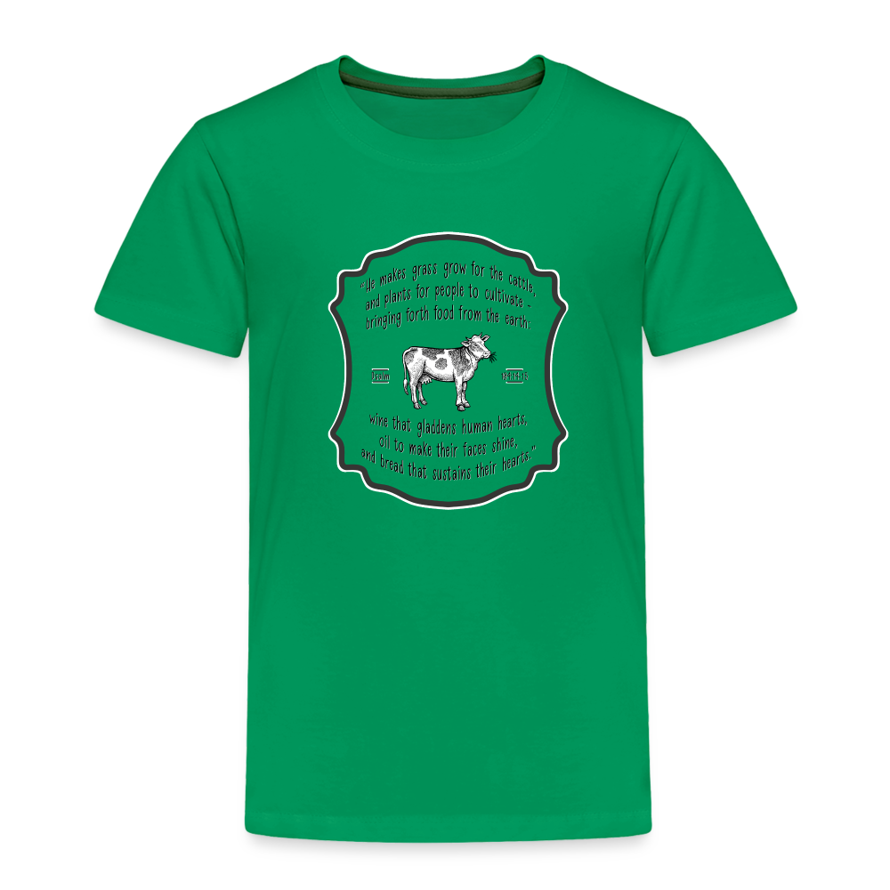 Grass for Cattle - Toddler Premium T-Shirt - kelly green