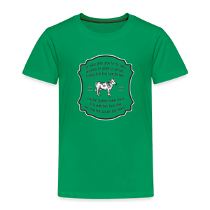 Grass for Cattle - Toddler Premium T-Shirt - kelly green