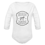 Grass for Cattle - Organic Long Sleeve Baby Bodysuit - white