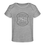 Grass for Cattle - Organic Baby T-Shirt - heather grey