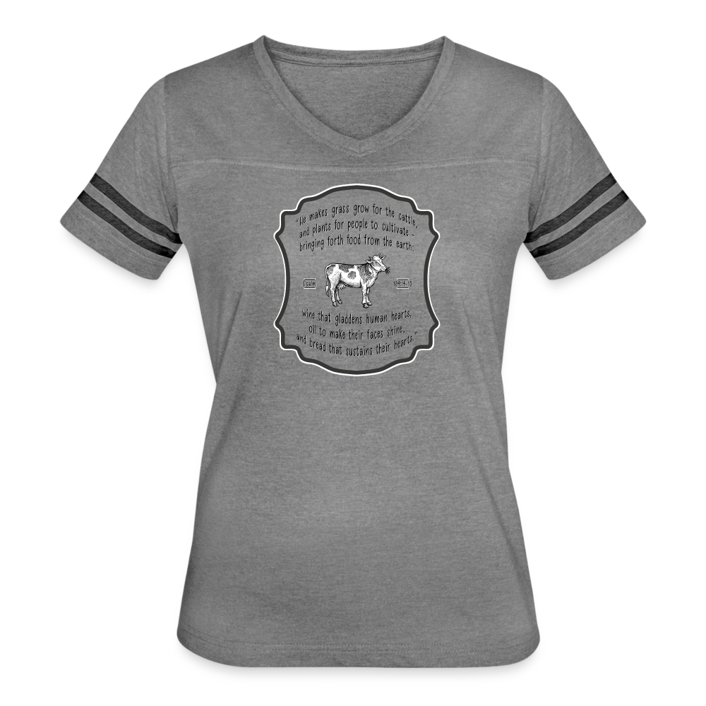 Grass for Cattle - Women’s Vintage Sport T-Shirt - heather gray/charcoal