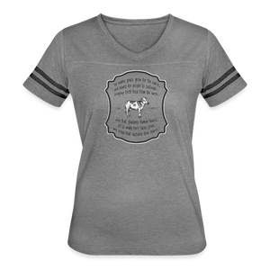 Grass for Cattle - Women’s Vintage Sport T-Shirt - heather gray/charcoal