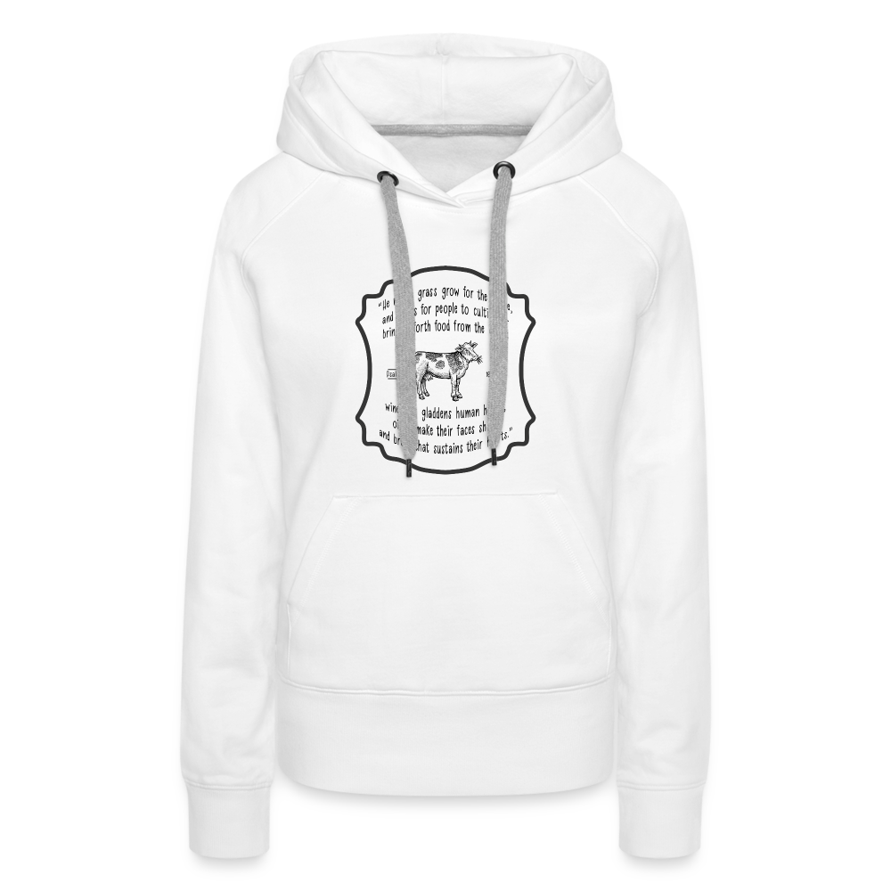 Grass for Cattle - Women’s Premium Hoodie - white