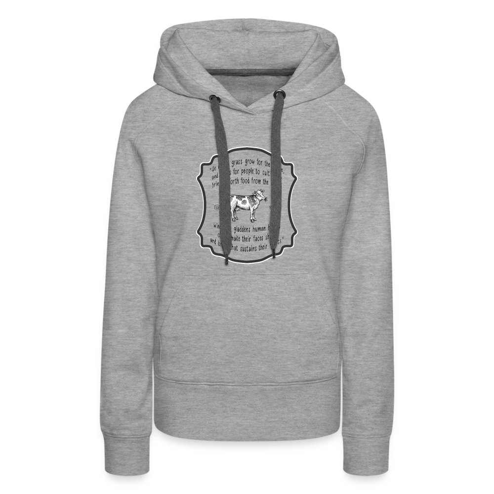 Grass for Cattle - Women’s Premium Hoodie - heather grey