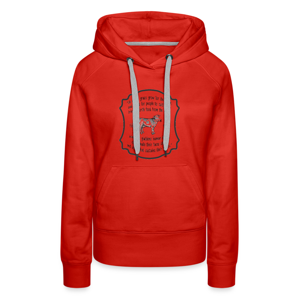 Grass for Cattle - Women’s Premium Hoodie - red