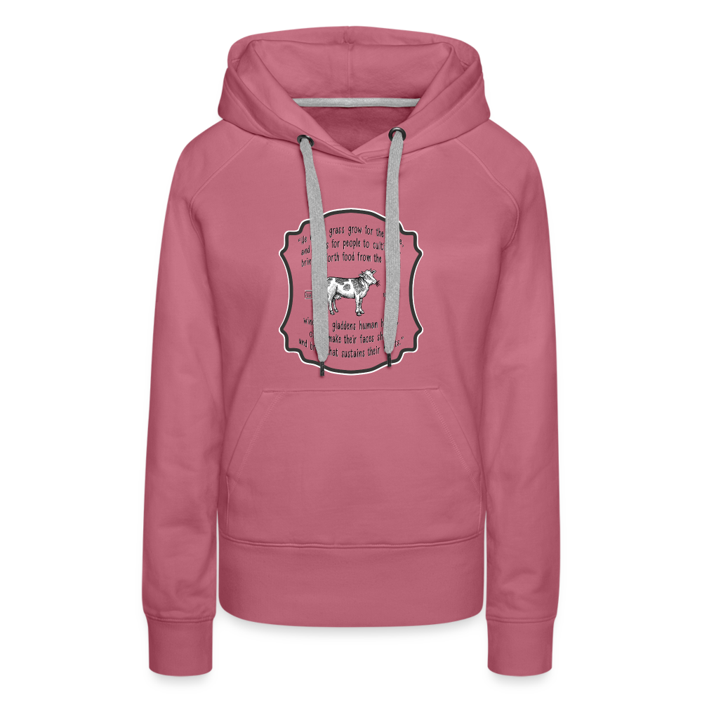 Grass for Cattle - Women’s Premium Hoodie - mauve