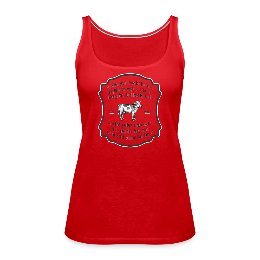 Grass for Cattle - Women’s Premium Tank Top - red