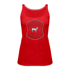 Grass for Cattle - Women’s Premium Tank Top - red