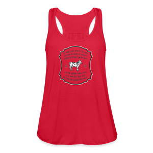 Grass for Cattle - Women's Flowy Tank Top - red