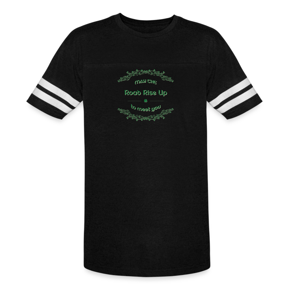 May the Road Rise Up to Meet You - Vintage Sport T-Shirt - black/white