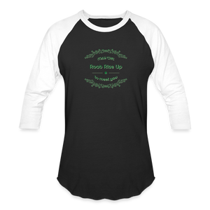 May the Road Rise Up to Meet You - Baseball T-Shirt - black/white