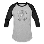 Grass for Cattle - Unisex Baseball T-Shirt - heather gray/black