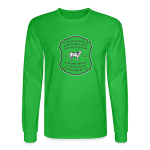 Grass for Cattle - Unisex Long Sleeve T-Shirt - bright green