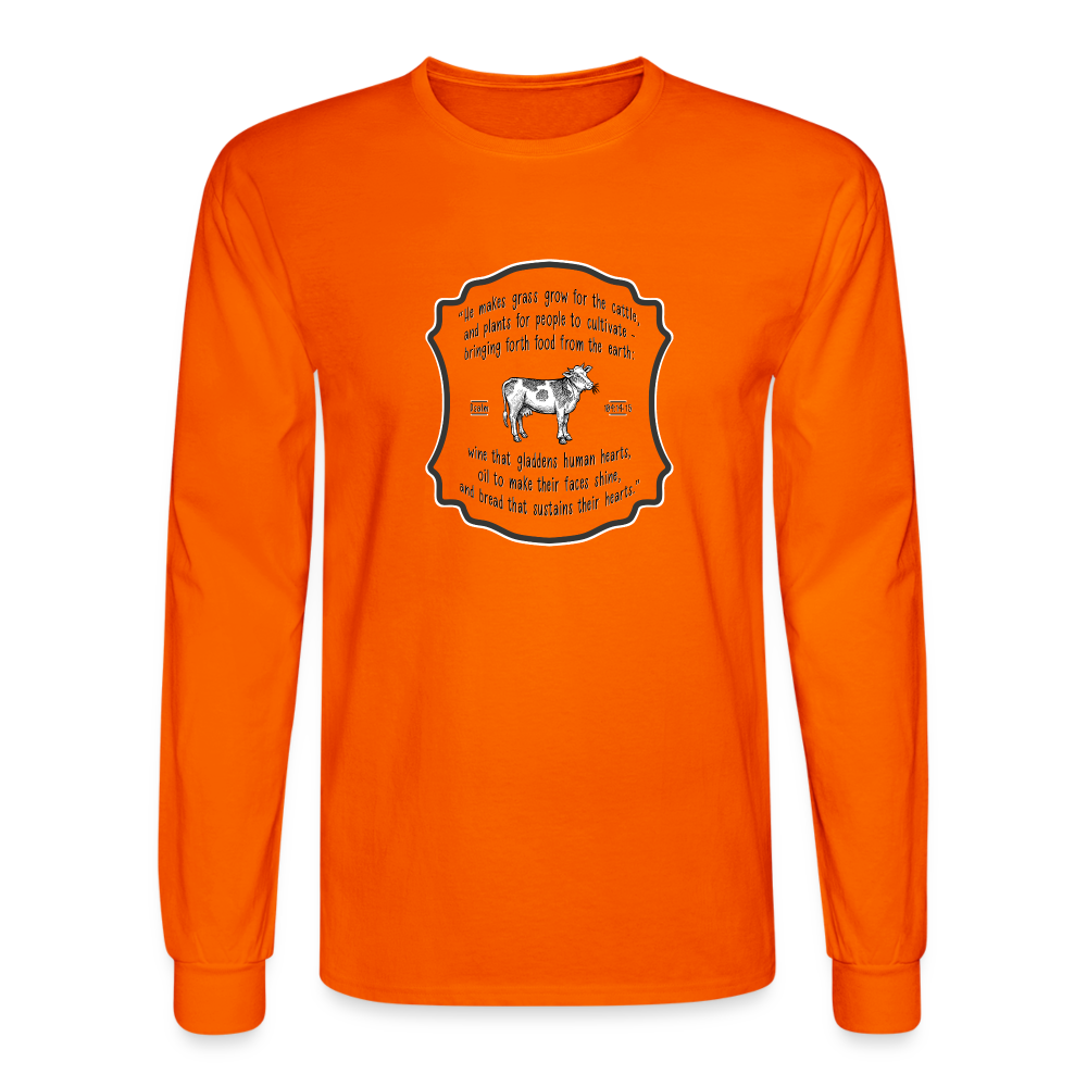 Grass for Cattle - Unisex Long Sleeve T-Shirt - orange