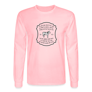 Grass for Cattle - Unisex Long Sleeve T-Shirt - pink