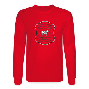 Grass for Cattle - Unisex Long Sleeve T-Shirt - red