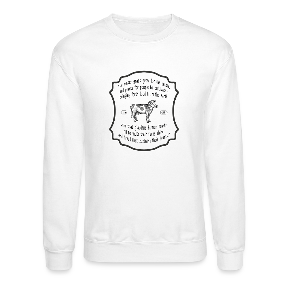 Grass for Cattle - Unisex Crewneck Sweatshirt - white