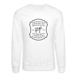 Grass for Cattle - Unisex Crewneck Sweatshirt - white