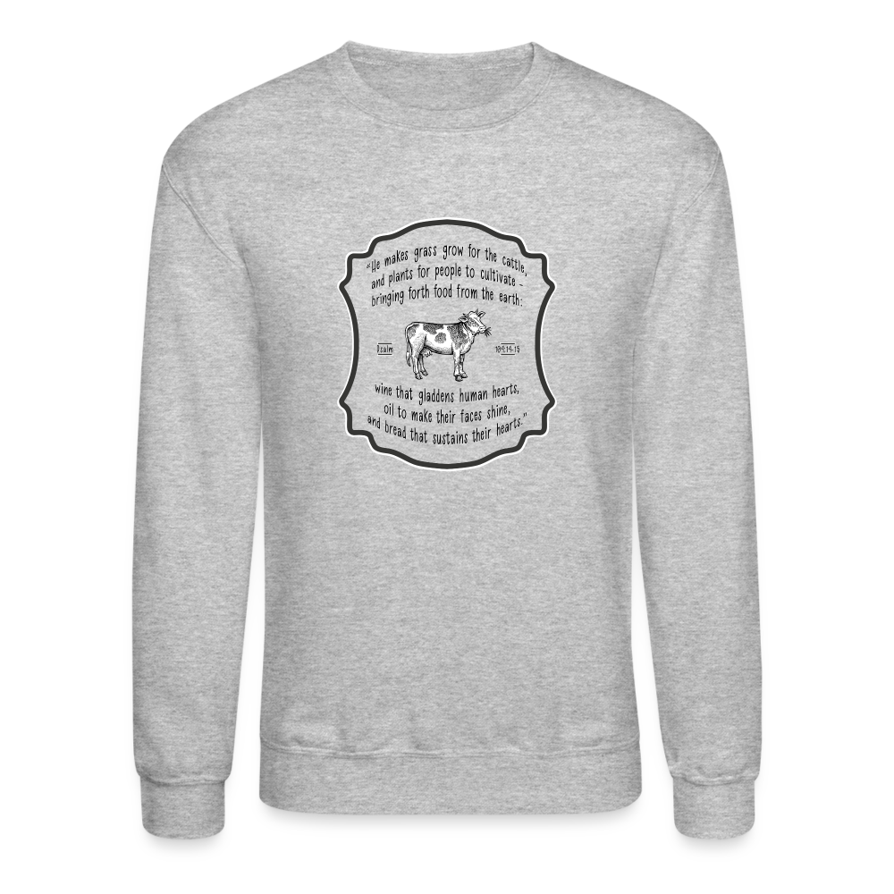 Grass for Cattle - Unisex Crewneck Sweatshirt - heather gray