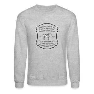 Grass for Cattle - Unisex Crewneck Sweatshirt - heather gray