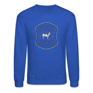 Grass for Cattle - Unisex Crewneck Sweatshirt - royal blue