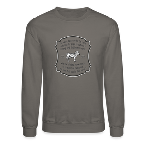 Grass for Cattle - Unisex Crewneck Sweatshirt - asphalt gray